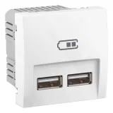 Schneider Electric ALB44378 розетка 2xUSB Altira, белый