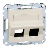 Schneider Electric MERTEN SYSTEM M MTN4568-0344 (бежевый) накладка на информационную розетку RJ45, модульный разъем Jack