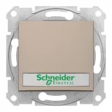 Schneider Electric SDN1600368, кнопочный одноклавишный выключатель с подсветкой, скрытый монтаж, титан