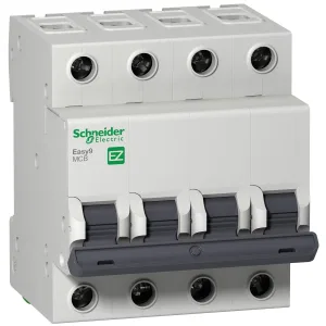 Schneider Electric Easy9 EZ9F34432 Автоматический выключатель 4 полюса, 32 А, тип C, 4,5 кА (ШНАЙДЕР) Schneider Electric Easy9 EZ9F34432 Автоматический выключатель 4 полюса, 32 А, тип C, 4,5 кА (ШНАЙДЕР)