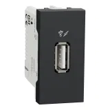 Schneider Electric NU342854 USB-розетка Unica Modular, антрацит